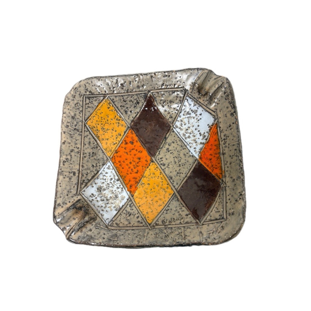 Vintage MCM RARE Aldo Londi For Bitossi 1960's Italian Multi Colored Geometric - Picture 4 of 11